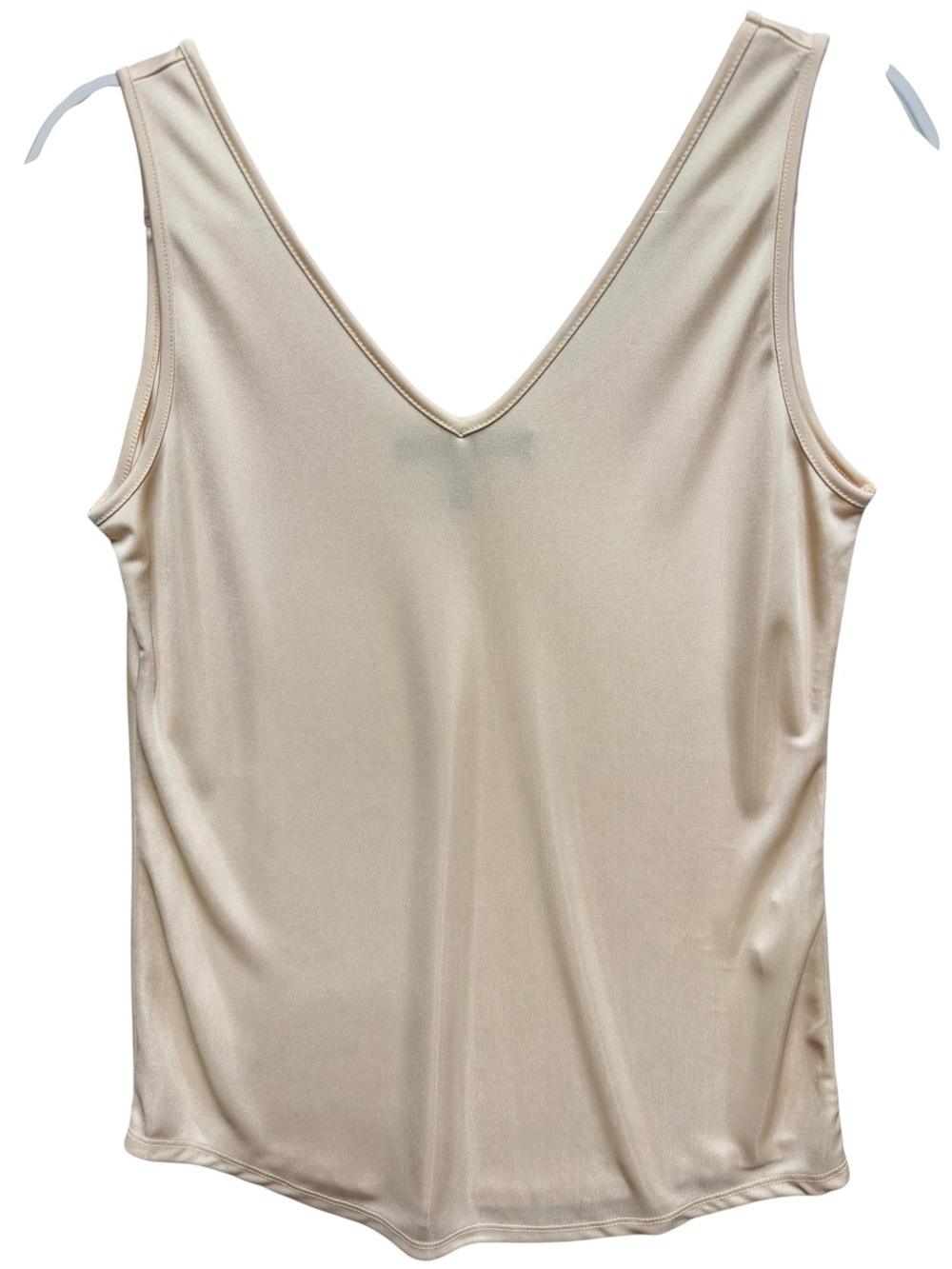Silky Satin Knit Tank Top Blouse